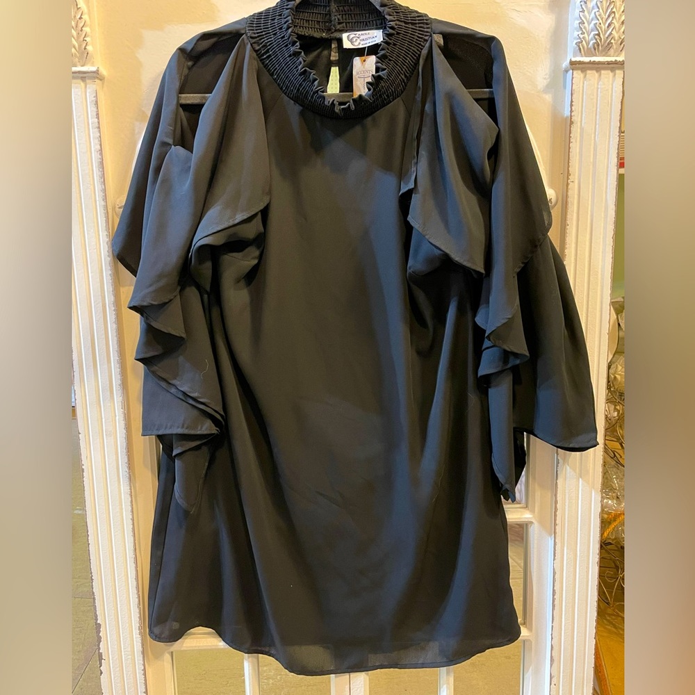 Large Carole Christian black shirt- dress